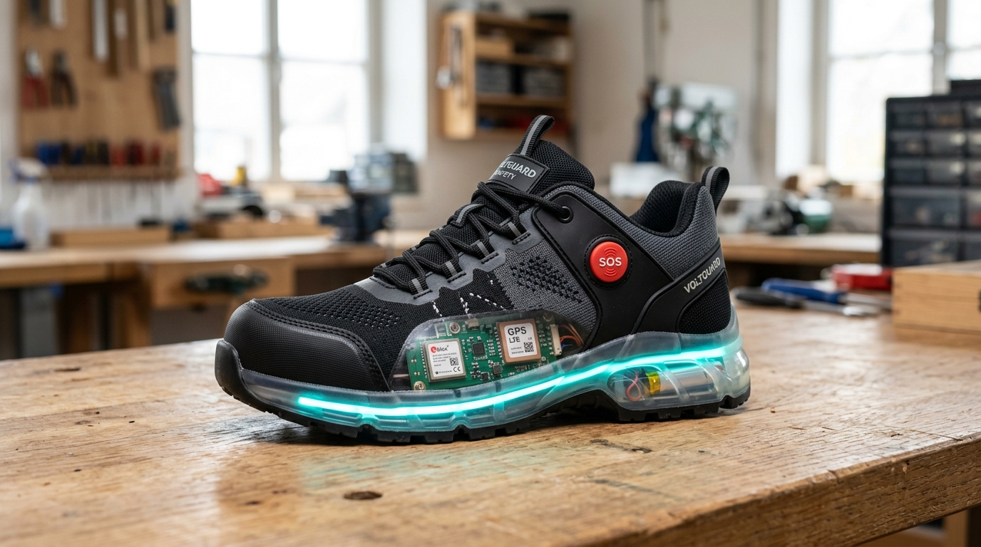 Smart Emergency Safety Shoe with GPS Location & SMS